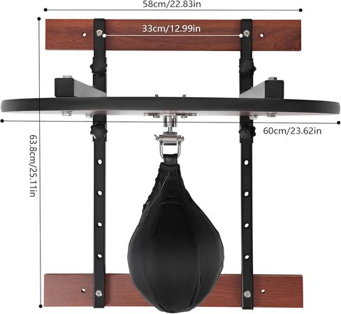 GUIAFUHYE Heavy Duty Adjustable Speed Bag Platform Kit, Height Wall Mount Professional Fitness Ball Boxing Reaction Training Kit with Shackle Swivel in Saudi Arabia