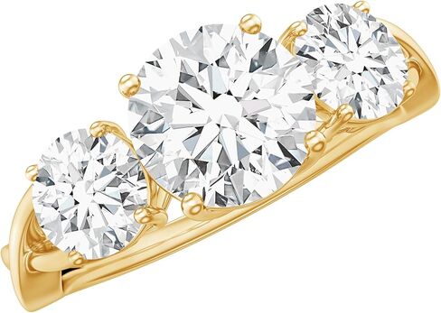 خاتم خطوبة مويسانيت 3 معتمد ، جودة D-VS1 ، حلقة مستقبلية موياسانيت الماس السابقة للنساء in Kuwait