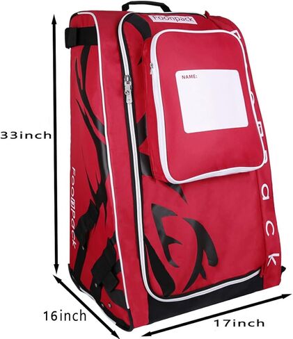 حقائب برج معدات هوكي الجليد من FOONPACK، حقيبة هوكي ذات عجلات، واق من المطر للشباب للاعبين الصغار، (للزلاجات العصي، والخوذة، والعتاد، والسفر وتخزين المعدات) in Saudi Arabia