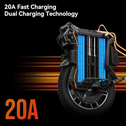 King Song F18 Electric Unicycle, Upgraded 150km Range EUC, 9000W Peak Motor, 100mm Suspension, UL2272 Certified Electric Unicycle for Urban Riding (Black) in Saudi Arabia