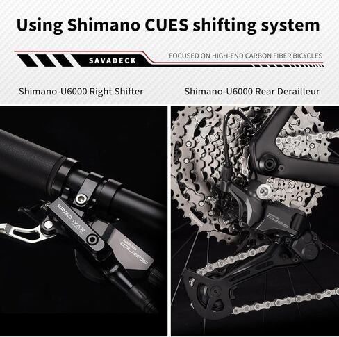 SAVADECK Carbon Gravel Bike - T800 Carbon Frame & Fork | Shimano U6000 11-Speed Groupset | Hydraulic Disc Brakes | 700CX40mm All-Terrain Tires | Men & Women Road/Off-Road Bicycle in Saudi Arabia