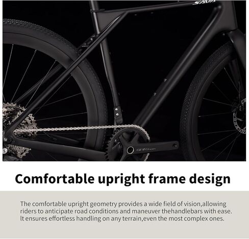 SAVADECK Carbon Gravel Bike - T800 Carbon Frame & Fork | Shimano U6000 11-Speed Groupset | Hydraulic Disc Brakes | 700CX40mm All-Terrain Tires | Men & Women Road/Off-Road Bicycle in Saudi Arabia
