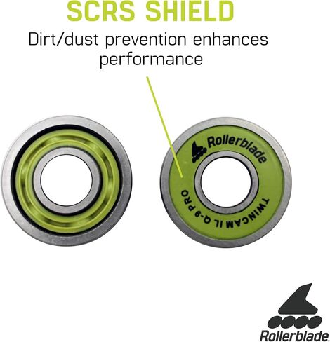 أحذية تزلج مضمنة من Rollerblade ILQ-9 Pro Bearings، باللون الأخضر، 16 قطعة in Kuwait