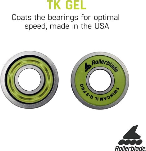 أحذية تزلج مضمنة من Rollerblade ILQ-9 Pro Bearings، باللون الأخضر، 16 قطعة in Kuwait