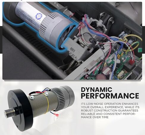 محرك محرك تيار مستمر M-405560 مع دولاب الموازنة، 3.0 HP 130 VDC 2238 واط، مناسب لـ NordicTrack C 990/C 900 I/C 950I/C 910I/NT C 950I، لأداء ProForm 800I/THINELINE PRODESK/Power 795 in Saudi Arabia