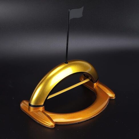 Golf Automatic Putting Cup Alloy Indoor Outdoor Training Aid Auto Returning Failure Balls Precision Putter Exerciser for Golfers Gold Zinc Alloy 23.3cm 866g in Saudi Arabia
