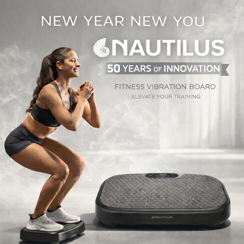 Nautilus Vibratone Pro Vibration Plate Exercise Machine for Lymphatic Drainage, Muscle Activation, Full Body Workout, Circulation, Fat Loss, Strength Training, Toning, Recovery in Saudi Arabia