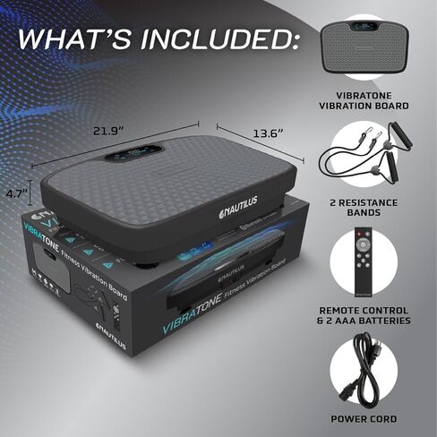 Nautilus Vibratone Pro Vibration Plate Exercise Machine for Lymphatic Drainage, Muscle Activation, Full Body Workout, Circulation, Fat Loss, Strength Training, Toning, Recovery in Saudi Arabia