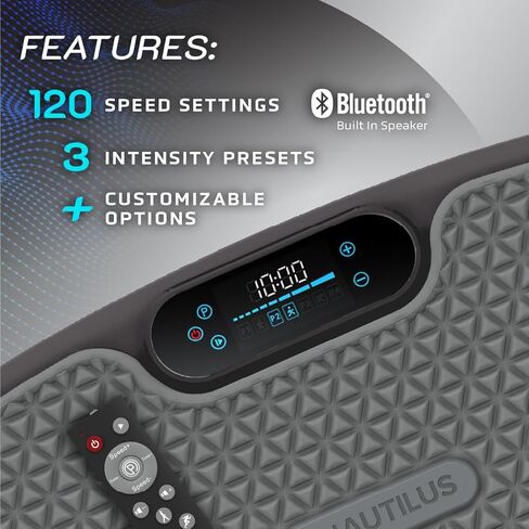 Nautilus Vibratone Pro Vibration Plate Exercise Machine for Lymphatic Drainage, Muscle Activation, Full Body Workout, Circulation, Fat Loss, Strength Training, Toning, Recovery in Saudi Arabia