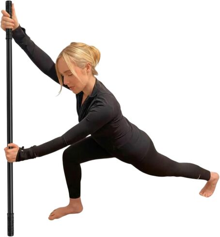 عصا اليوغا كارما هارت وعصا التمدد بأطراف مطاطية متينة للغاية - الخيزران - أسود in Kuwait