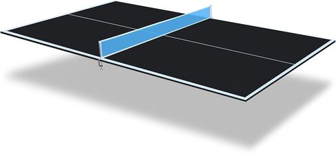 سطح طاولة Ping Pong لطاولة البلياردو، 7FT/8FT/8.5FT/9FT غطاء طاولة تنس طاولة قابل للطي لطاولة البلياردو، سطح تحويل تنس الطاولة في الأماكن المغلقة والخارجية مع شبكة وبطانة إسفنجية ممتازة (أسود، 8.5x4.7 قدم) in Kuwait
