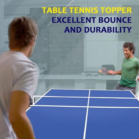 REAHOISY 7FT/8FT Ping Pong Table Top لطاولة البلياردو، طاولة Ping Pong قابلة للطي مع مجموعة شبكية، طاولة تحويل تنس الطاولة المحمولة تتضمن بطانة إسفنجية للحماية، سهولة التحويل in Kuwait