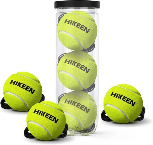 Hikeen Premium Tennis Trainer Rebound with Metal Base,Portable Solo Tennis Trainer Set with 3 Highly Elastic String Balls,Tennis Practice Equipment for Adult Kids and Beginners in Kuwait