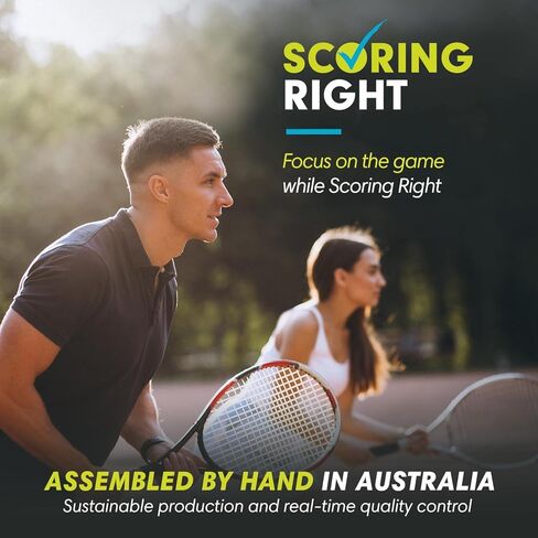 Scoring Right Portable Tennis Racket and Padel Scorekeeper, Easily Mounted Small Score Board to Keep Score of Points, Games, and Sets, ITF Conforming, Lightweight Mini Score Keeper, 1.9g in Saudi Arabia