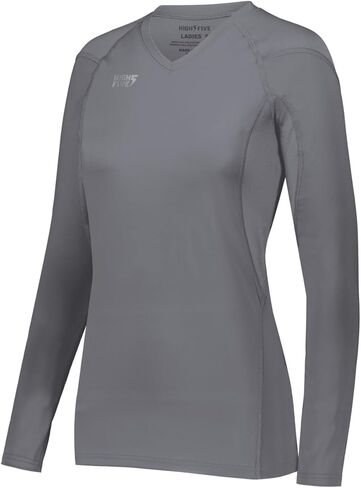 HIGH FIVE 342213.059.XS Girls TruHit Long Sleeve Jersey Graphite - Extra Small in Saudi Arabia