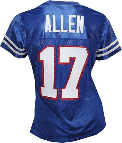 Custom Glitterflake Josh Allen Womens Blue Jersey Size Medium in Saudi Arabia