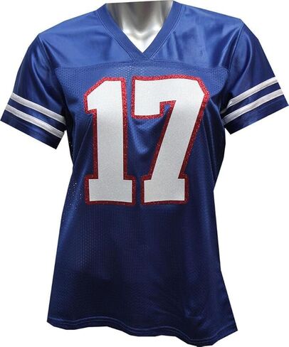 Custom Glitterflake Josh Allen Womens Blue Jersey Size Medium in Saudi Arabia