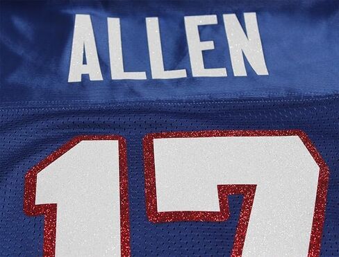 Custom Glitterflake Josh Allen Womens Blue Jersey Size Medium in Saudi Arabia