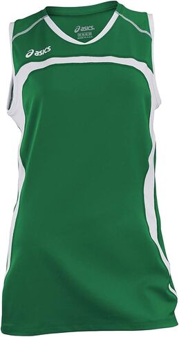 قميص ASICS النسائي Ace Jersey (XX-Large، غابة/أبيض) in Kuwait
