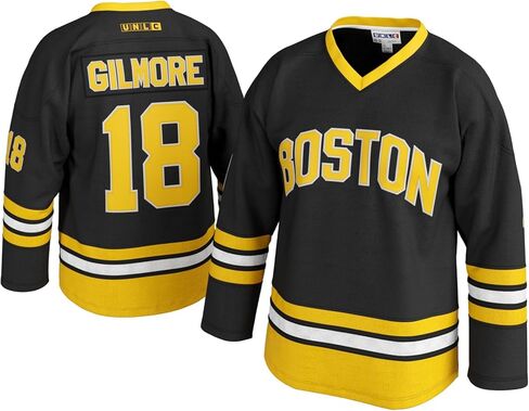 UNLC Happy Gilmore #18 Boston Hockey Jersey - 1996 مستوحاة من الكوميديا، مقاسات البالغين S-5XL in Kuwait