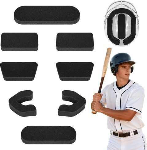 Shupakul 1 Set/2 Set Batting Helmet Padding, 0.79 Inch Thickened Universal Helmet Padding Fit Kit, Sport Helmets Pad Replacement for Catchers Baseball Softball Players in Saudi Arabia