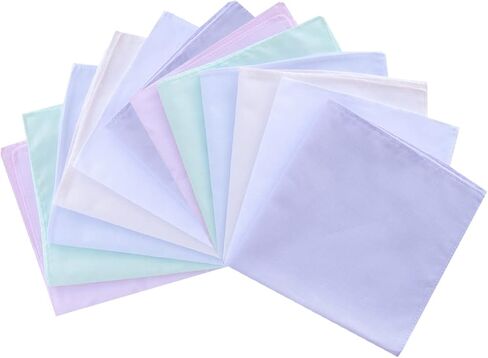 CoCoUSM Solid White Cotton Handkerchiefs for Wedding Party DIY Draw Gift Bulk in Kuwait
