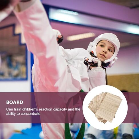 Veemoon 10pcs Karate Wood Breaking Boards, Taekwondo Training Board Rebreakable Boards Martial Arts Karate Equipment for Kids and Adults Kungfu Boxing Equipment 0.6cm Thin Kick Board Sparring Gear in Saudi Arabia