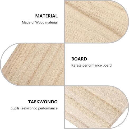 Veemoon 10pcs Karate Wood Breaking Boards, Taekwondo Training Board Rebreakable Boards Martial Arts Karate Equipment for Kids and Adults Kungfu Boxing Equipment 0.6cm Thin Kick Board Sparring Gear in Saudi Arabia