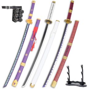 Cold Blade Katana Sword - 41 inches Katana Replica with Holster Belt and Display Stand - Sword with Authentic Design Zihegui in Saudi Arabia