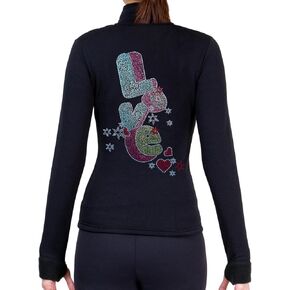 NY2 SPORTSWEAR Figure Skating Polar Fleece Fitted Jackets by Polartec with Rhinestones R04 (Adult Small) in Saudi Arabia