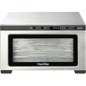 مجفف مجفف ميهدرات الطعام - الجفاف للطعام الصحي ، واللحوم ، والفواكه ، والخضروات ، والفطر والأعشاب ، 280 واط ، 158 درجة فهرنهايت ، مجفف صغير مع رفوف تجفيف خالية من BPA و Rlies Out Tray و White و Model 704m in Kuwait