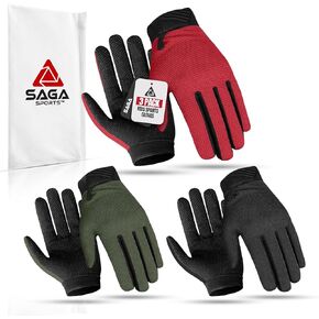 3 عبوات من قفازات ركوب الدراجات للأطفال - قفازات كاملة الأصابع للدراجة للأولاد والبنات، قفازات دراجة نارية مضادة للانزلاق لسيارات BMX وMTB والسكوتر والرياضات الخارجية in Kuwait