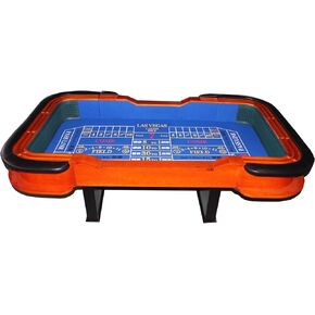SUULEET 93" Professional Craps Table with Casino Felt & Pyramid Bumpers for Realistic Dice Action | Includes Wooden Chip Racks & Padded Armrests in Saudi Arabia