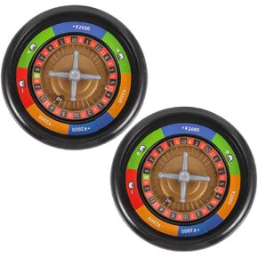 DECHOUS 2pcs Game Roulette Wheel for Family Fun Tabletop Poker Wheel Prop for Party and Festivals Interactive Flying Chess Game in Kuwait