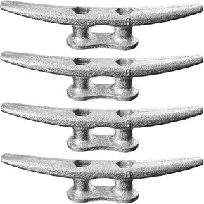 Laorde Dock Cleats 6 بوصة مرابط القوارب المجلفنة من الحديد الزهر حبل من الدرجة البحرية للرسو، الرصيف، الزورق، الديكور البحري البحري، ربط لأسفل in Kuwait