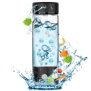 Fakllod Hydrogen Water Bottle Generator, Portable Rechargeable aquahealth Hydrogen Water, Hydrogen Water Ionizer Machine, with SPE/PEM Technology, for Home Office Travel (Dark Black) in Saudi Arabia