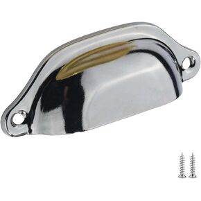 KEXYOAN Cabinet Knobs 12 Pcs Gold Shell Shaped Drawer Pulls Handles 3.9 Inch 100 mm Antique Dressing Table Suitable for Cabinets Wardrobe Doors Bathroom Furniture Hardware(Silver) in Kuwait