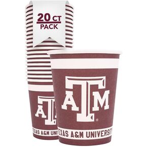 Desert Cactus Texas A&M University Paper Cups TAMU Aggies 20 Count 9 ounce Cold Beverage Cups for Tailgates, Graduation and Events (Design A) in Kuwait