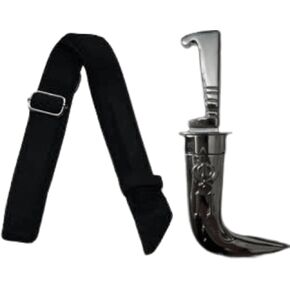 Sikh Kirpan Religious Ceremonial Dagger, 7 Inch Stainless Steel, Black with Gatra Belt in Kuwait