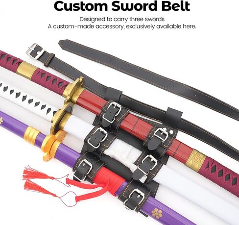 Cold Blade Katana Sword - 41 inches Katana Replica with Holster Belt and Display Stand - Sword with Authentic Design Zihegui in Saudi Arabia