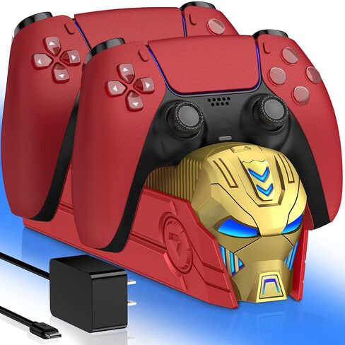 PS5 Charger Station PS5 Controller Charging Dock Stand Compatible with PlayStation 5 Dualsense/Edge, Dual Charger PS5 Accessories with LED Indicator in Kuwait