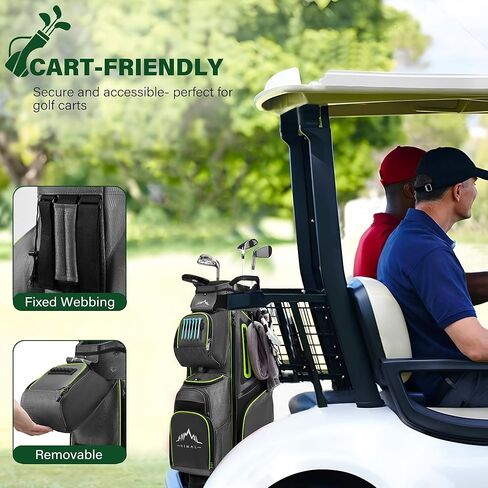 UNIHIMAL 15-Way Golf Cart Bag, Premium Anti-Shake Divider Top Golf Bag with Comfortable Handles, Magnetic Pocket and Rain Cover in Saudi Arabia