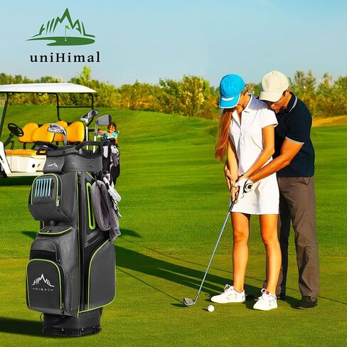 UNIHIMAL 15-Way Golf Cart Bag, Premium Anti-Shake Divider Top Golf Bag with Comfortable Handles, Magnetic Pocket and Rain Cover in Saudi Arabia