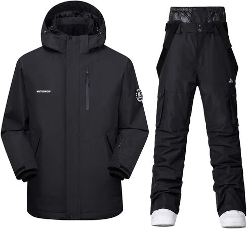 MUTUSNOW Men's Ski Jacket and Pants Set,Men Ski Suit for Waterproof Windproof,Winter Outdoor Snow Suit in Saudi Arabia