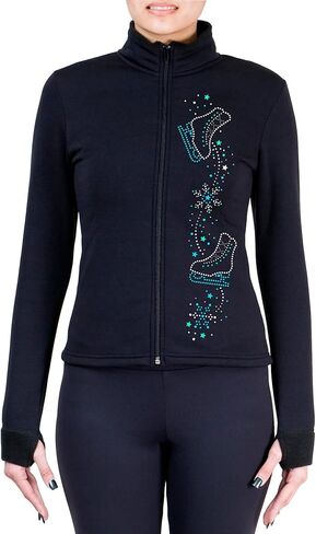 NY2 SPORTSWEAR Figure Skating Polartec Polar Fleece Jacket with Spangles JS108 - Adult Sizes in Saudi Arabia