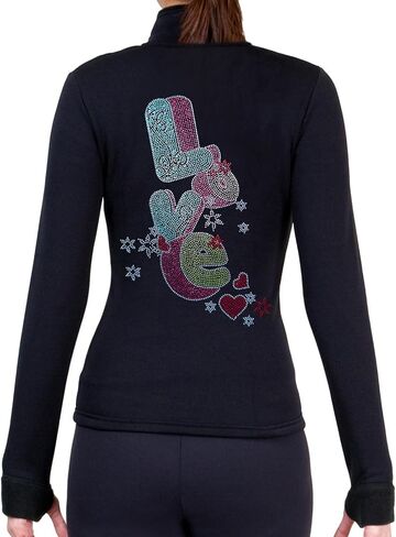 NY2 SPORTSWEAR Figure Skating Polar Fleece Fitted Jackets by Polartec with Rhinestones R04 (Adult Small) in Saudi Arabia