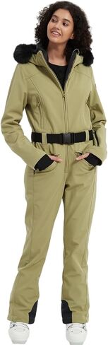 بدلة تزلج نسائية من BGX قطعة واحدة بدلة ثلج على الجليد بقصة ضيقة معزولة مقاومة للماء ومضادة للرياح ورياضات شتوية دافئة in Kuwait