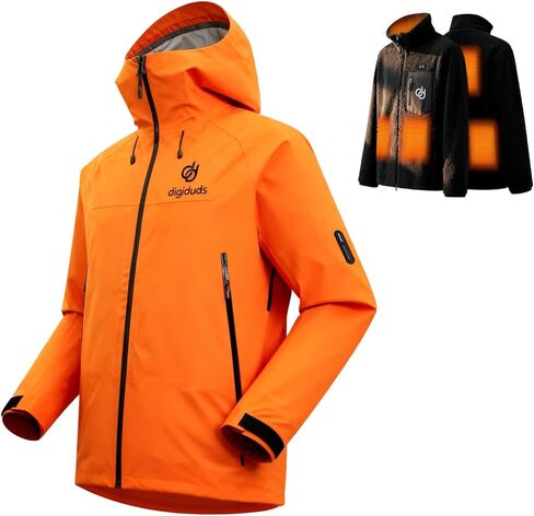 Digiduds 3-in-1 Unisex Heated Jacket with Detachable Sleeves, 5-Zone Heating, RECCO Technology in Saudi Arabia