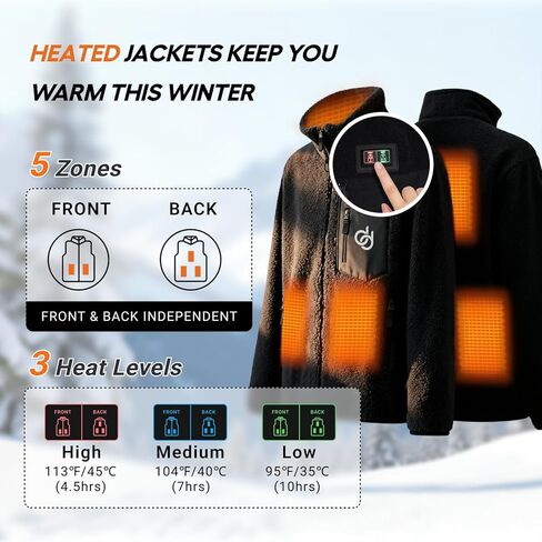 Digiduds 3-in-1 Unisex Heated Jacket with Detachable Sleeves, 5-Zone Heating, RECCO Technology in Saudi Arabia