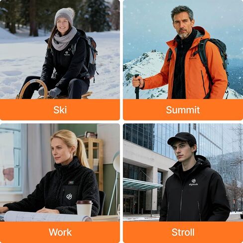 Digiduds 3-in-1 Unisex Heated Jacket with Detachable Sleeves, 5-Zone Heating, RECCO Technology in Saudi Arabia